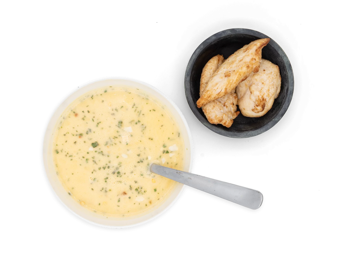 Diet Spicy Thai Chicken Soup - with added chicken and coconut milk