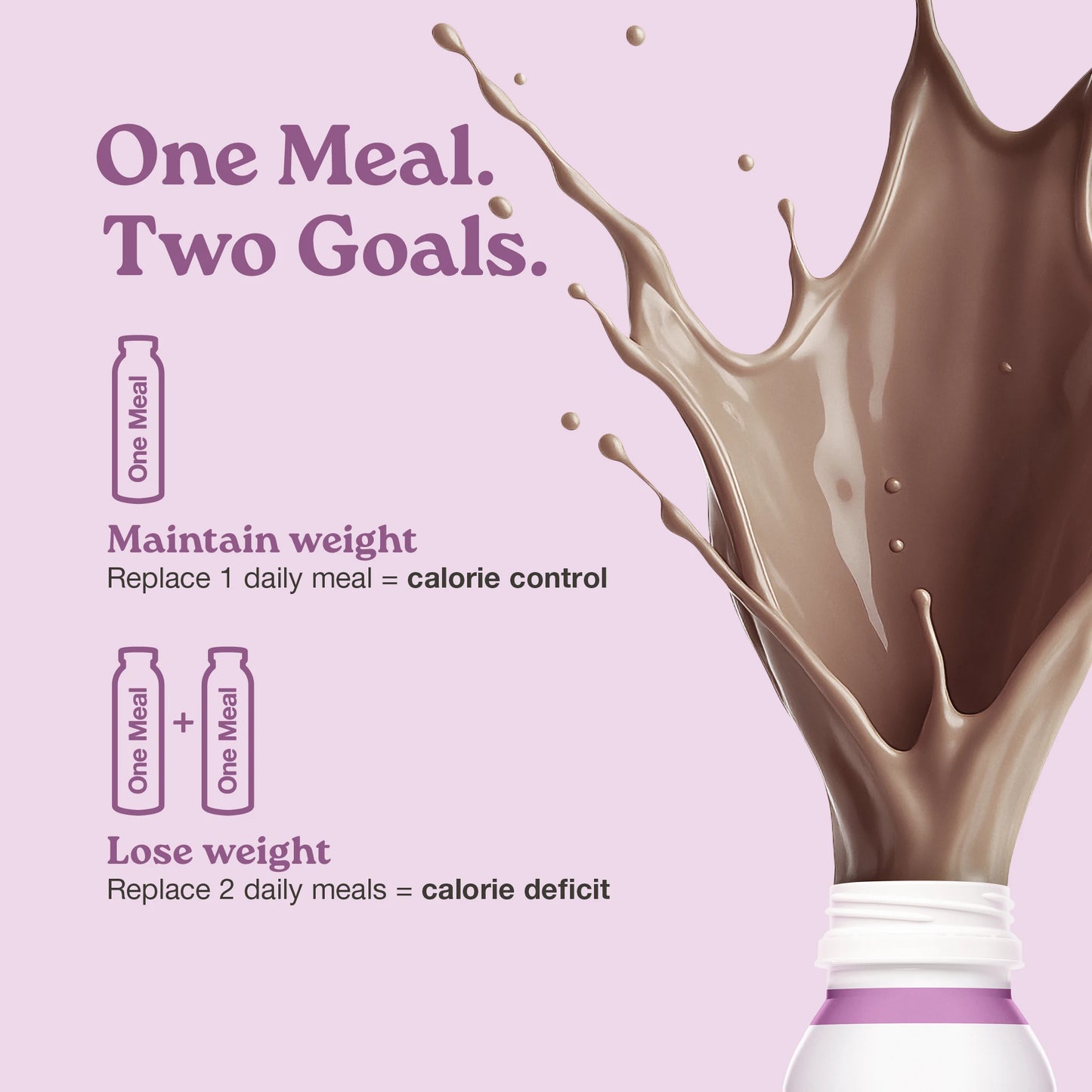 Hand holding Nupo One Meal RTD Chocolate ready to drink shake