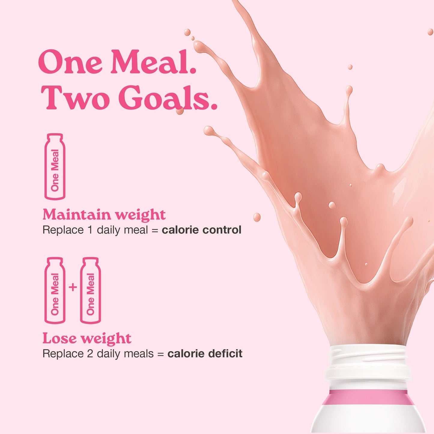 Hand holding Nupo One Meal RTD Strawberry ready to drink shake