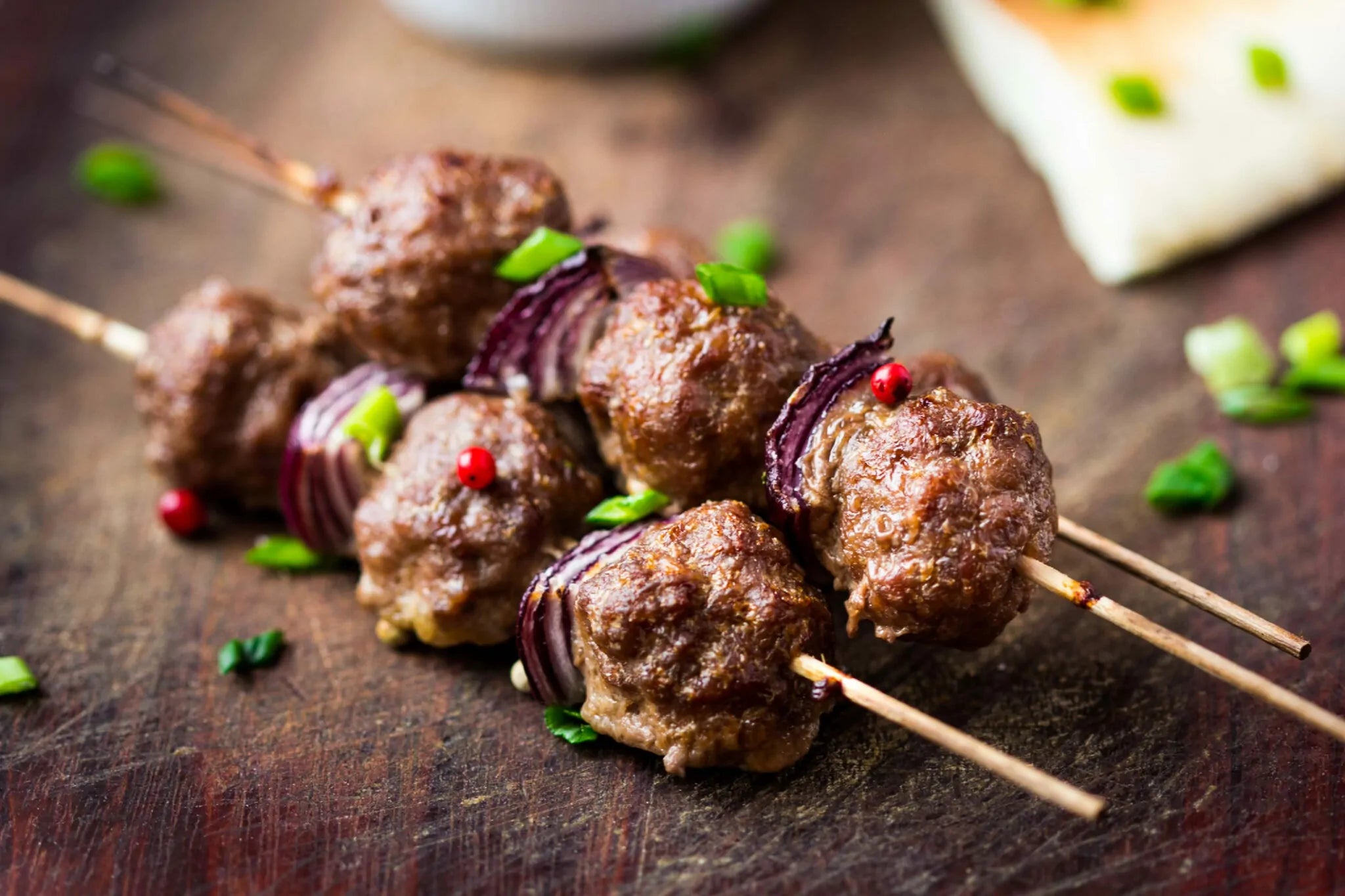 Skewers with Meatballs