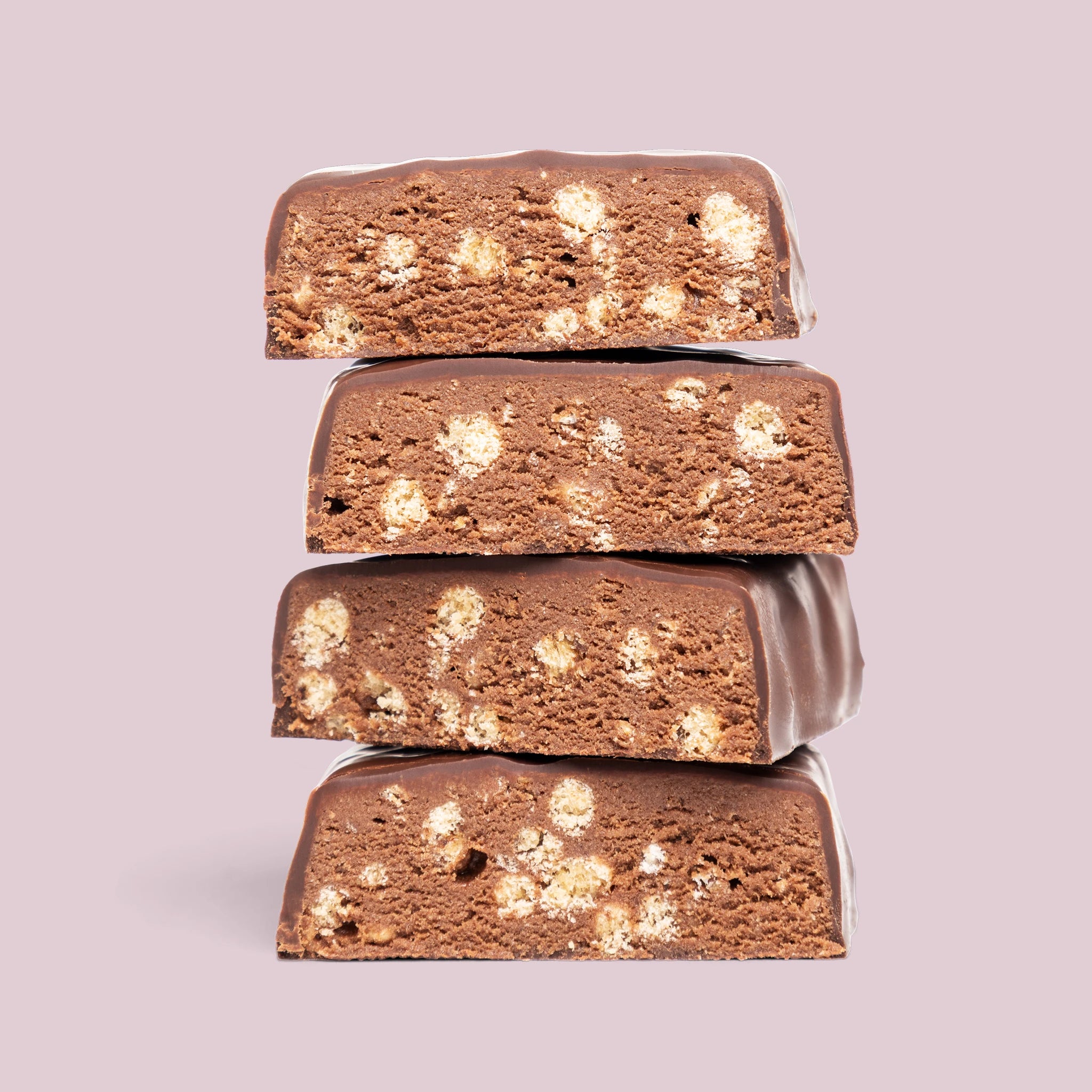 Nupo One Meal Bar Brownie Crunch broken bar close-up