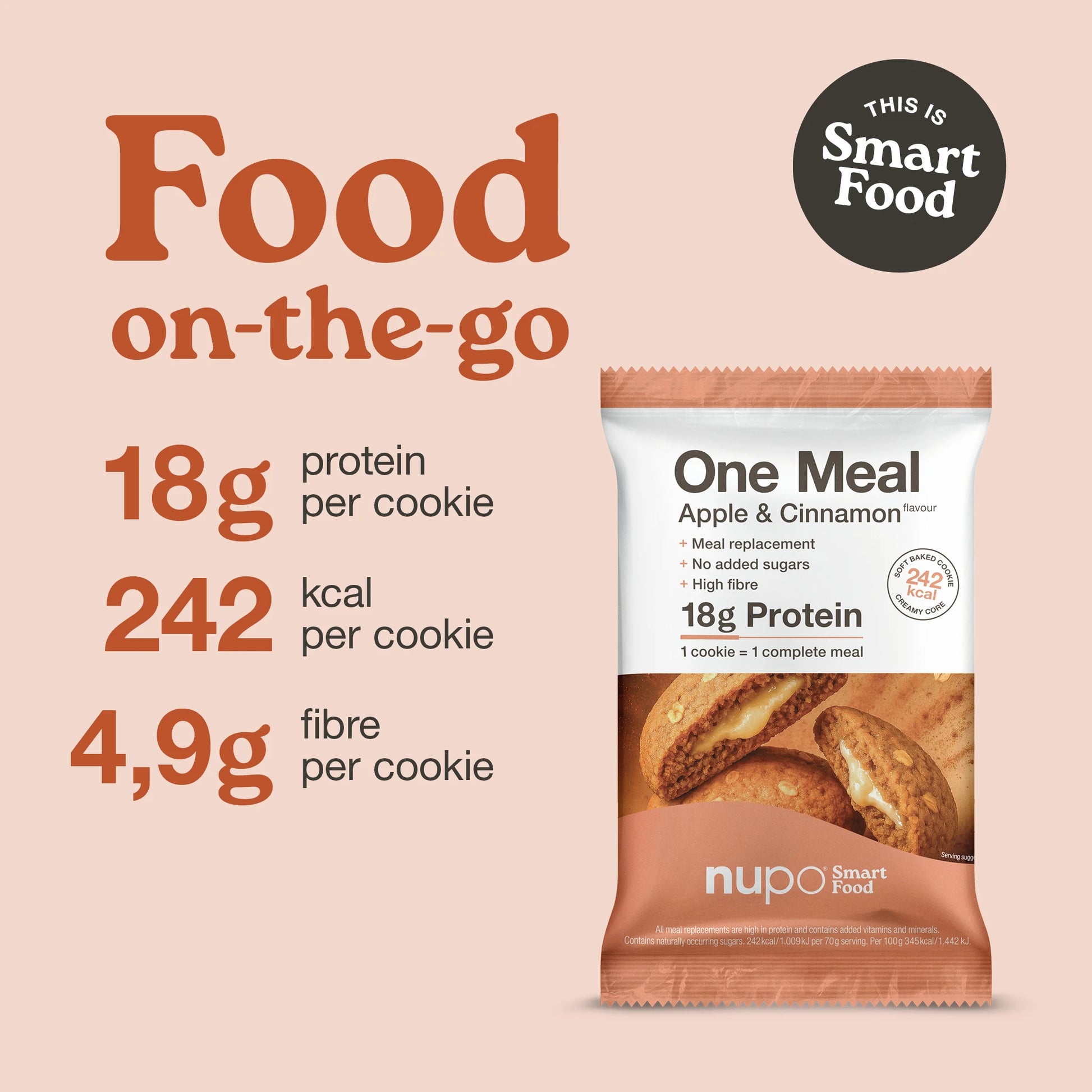 Nupo One Meal Bar Apple & Cinnamon nutrition facts vitamins minerals