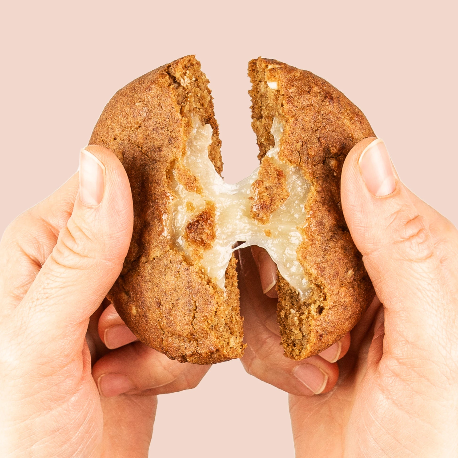 Nupo One Meal Bar Apple & Cinnamon bar in hand