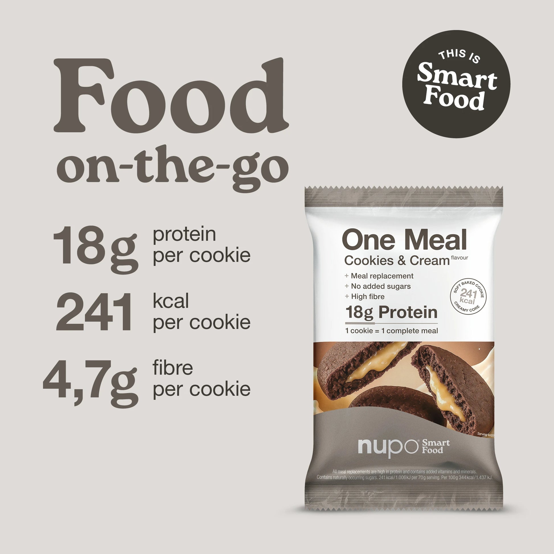 Nupo One Meal Bar Cookies & Cream nutrition facts vitamins minerals