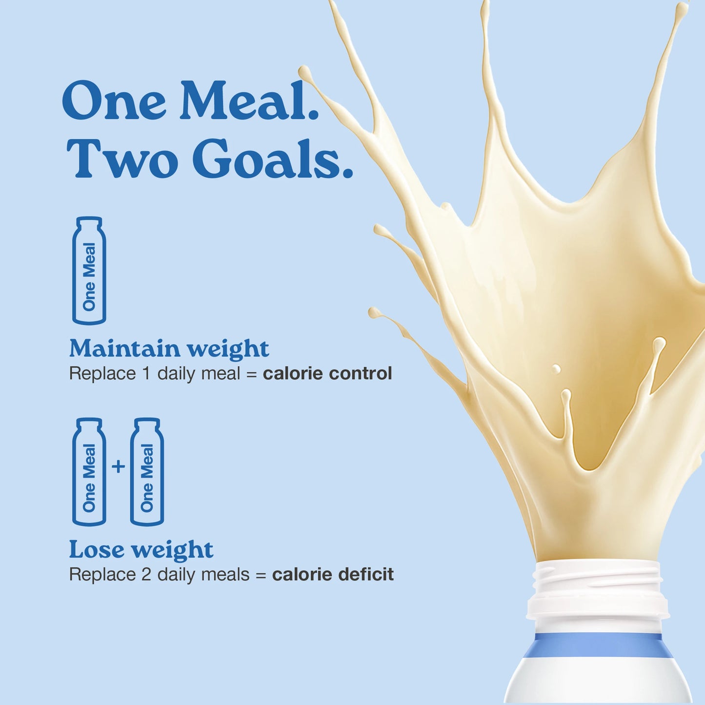Hand holding Nupo One Meal RTD Vanilla ready to drink shake